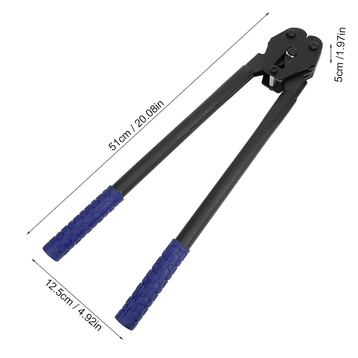 19mm Strapping Crimper Packer Sealer Pliers, Manual Packing Machine Packaging Tool for PP PET Packing Straps, Labor