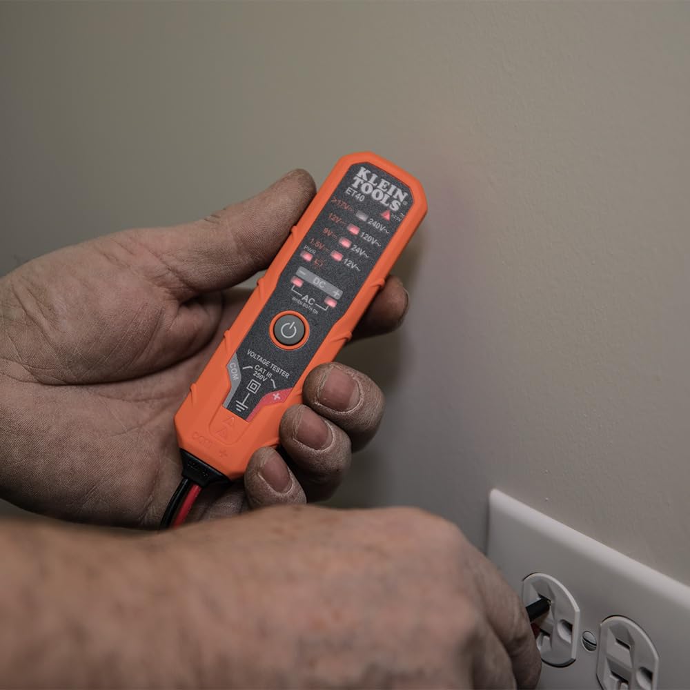 Klein Tools ET40VP GFCI Receptacle Tester and AC/DC Voltage Tester Kit
