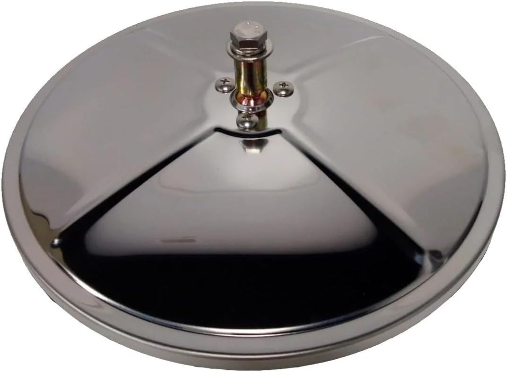 8 1/2" Semi-Bubble Convex Mirror Stainless Steel with Center Stud Mount | F245657