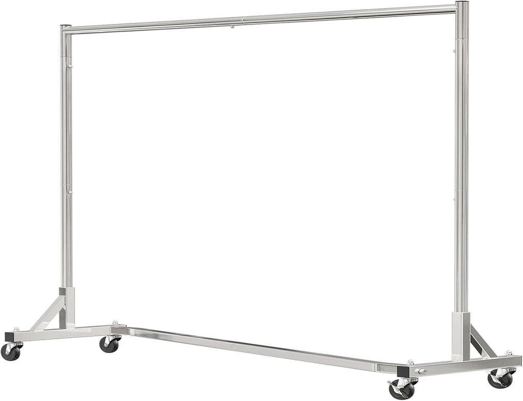 Industrial Grade Z Base 70inches Extra Long Clothes Garment Rack, Commercial Grade Rolling Clothing Rack, Heavy Duty