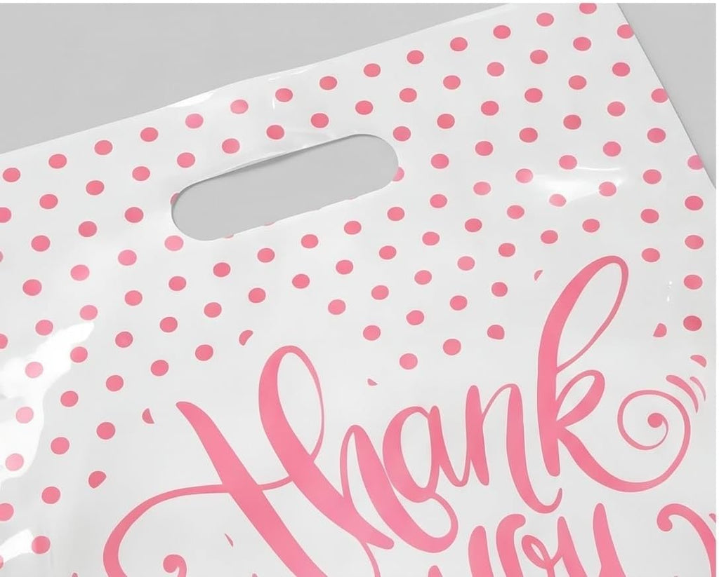 16x18 Large Thank You Bags for Small Business - Shopping Bags with Handles
