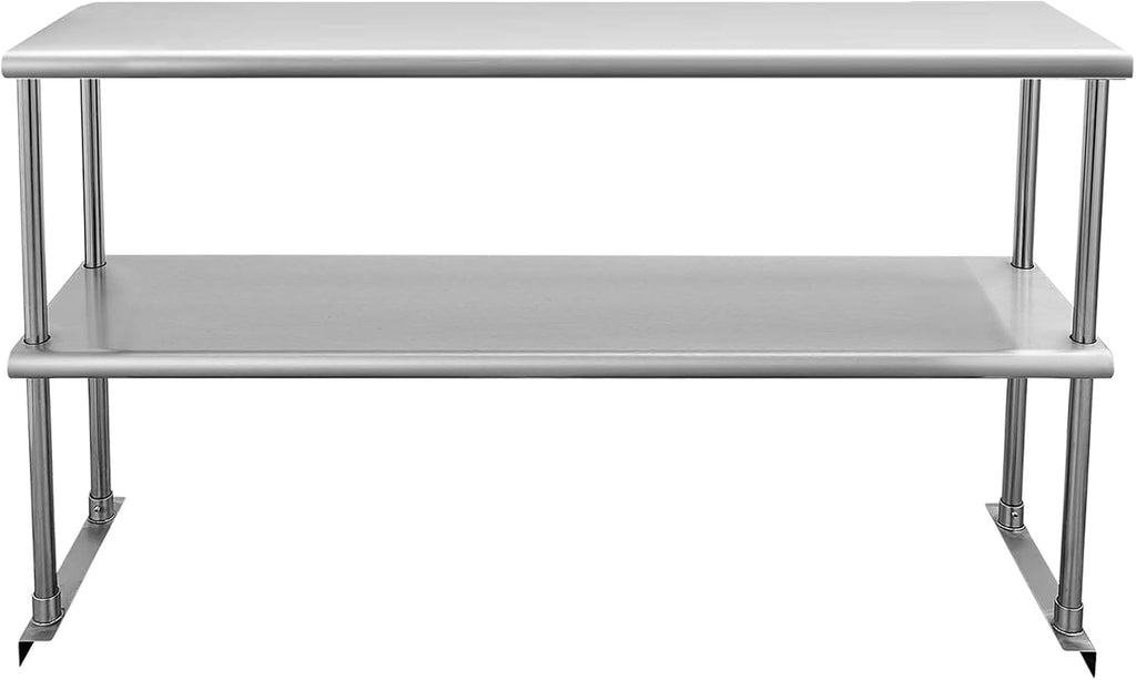 Stainless Steel Overshelf for Prep&Work Table 12''x48'', 2 Tier