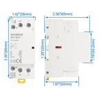 BAOMAIN 220V AC 2-Pole 40A Modular Contactor, 1NO1NC, DIN Rail Mount