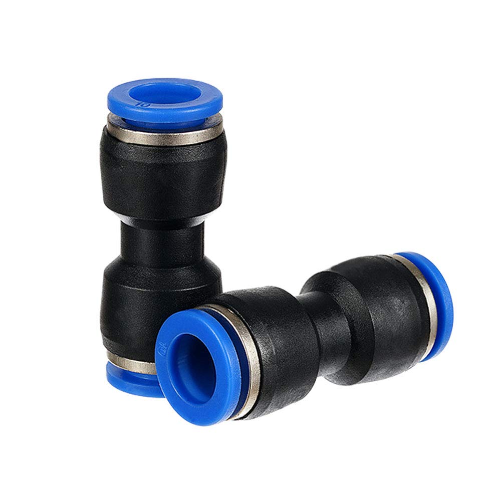 Yoebor Pneumatic Push to Connect Straight Union Coupler 8mm x 8mm OD 10pcs