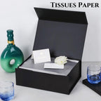 1 Pcs Black Gift Box 9.5x6x3 Inch with Magnetic Lid