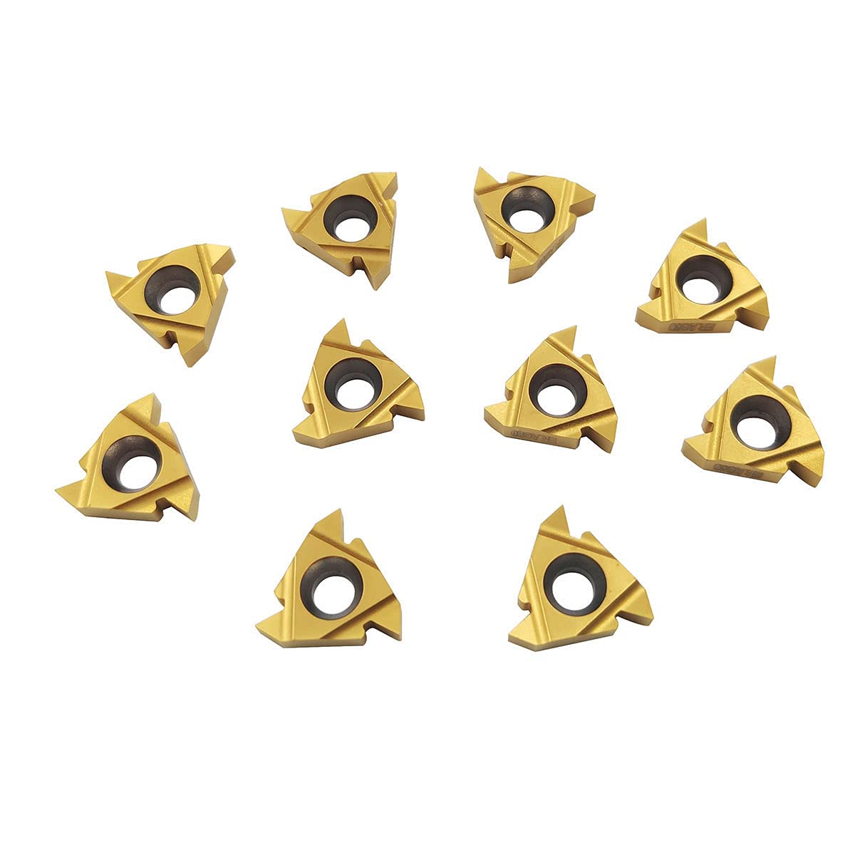 10PCS 16ER AG60 / 16IR AG60 CNC Lathe Indexable Threading Carbide Insert Blade (16ER AG60)