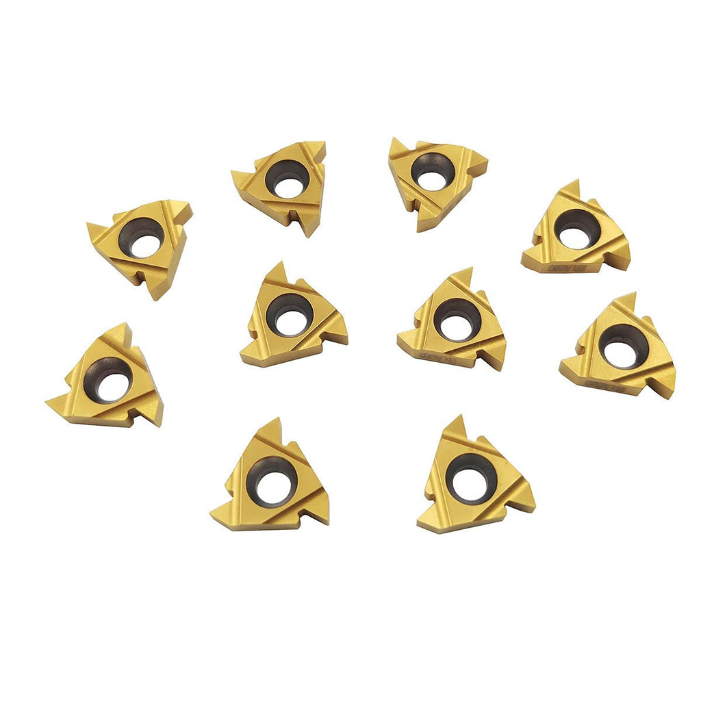 10PCS 16ER AG60 / 16IR AG60 CNC Lathe Indexable Threading Carbide Insert Blade (16ER AG60) (Pack of 2)