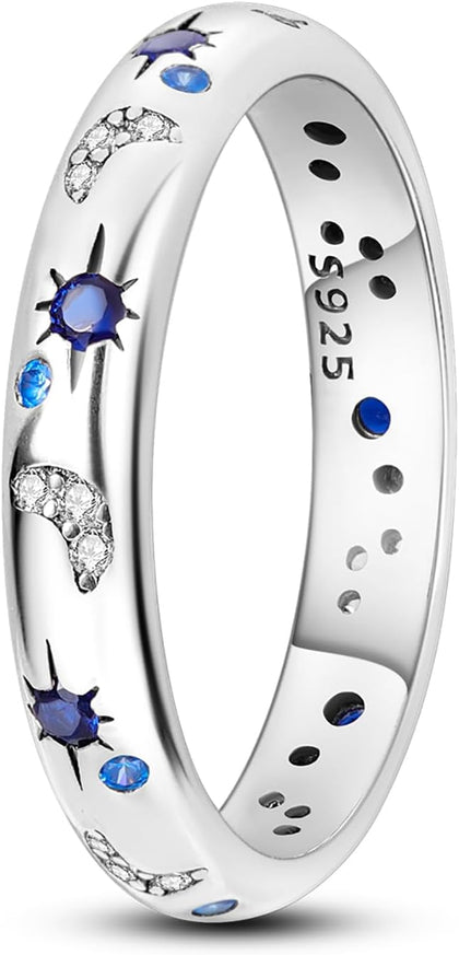 925 Sterling Silver Ring for Women,Eternity Gorgeous Rings Stackable Rings for Women as Gifts Ring Size 4-11
