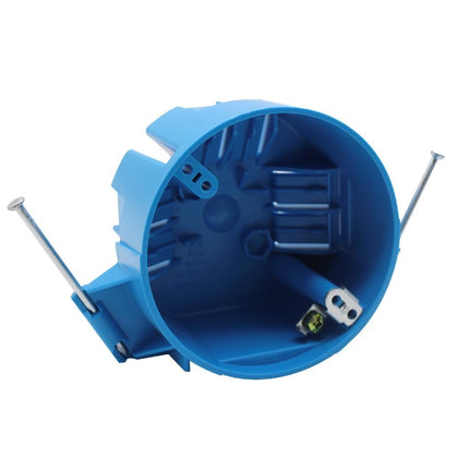 1 Gang PVC Round Ceiling Electrical Box, 4 in Dia, 1 Pack | Features 4" Dia with Grounding Lug and Screw; New Work 20