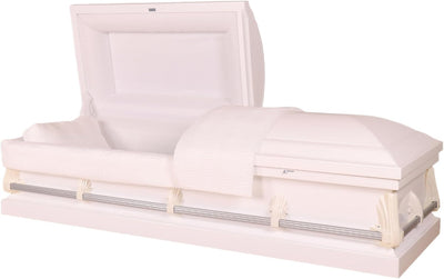 Oxford White Metal Casket by Casket Emporium