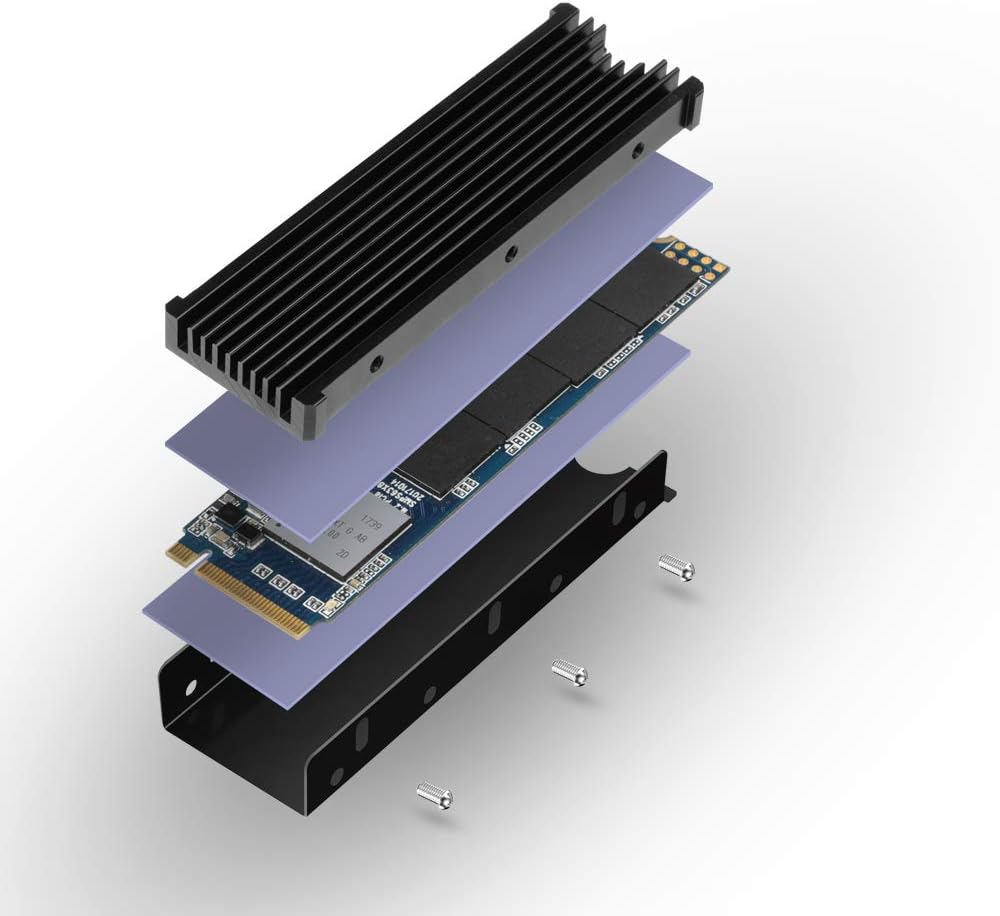 M.2 2280 SSD heatsink for PC / PS5 M.2 PCIE NVMe SSD or M.2 SATA SSD
