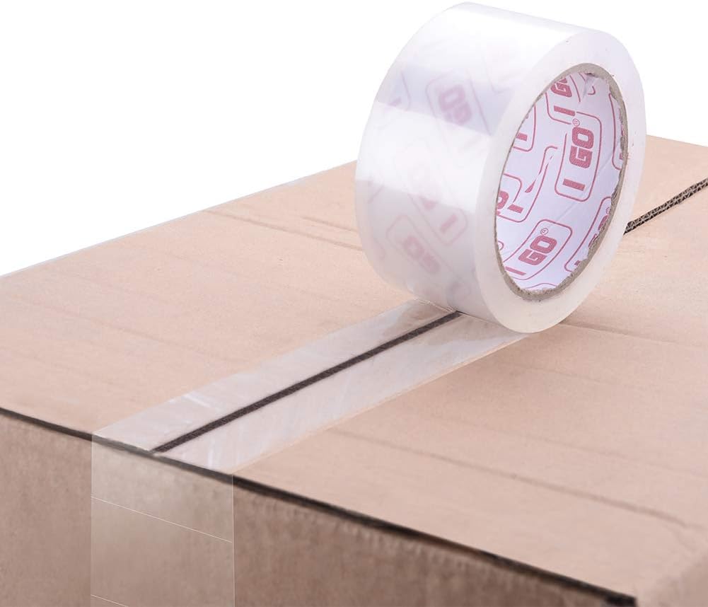 Clear Packing Tape Refills, 1.88" x54.68 yd, 2.64 mils Thick, 18 Rolls