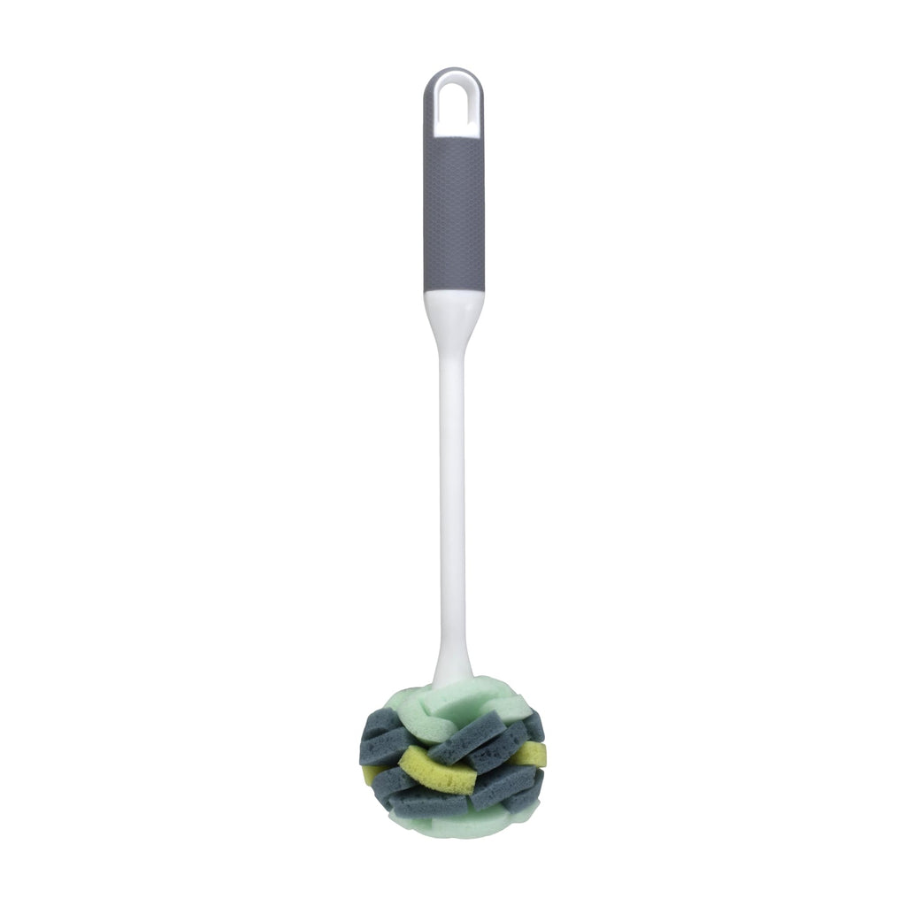 Kitchen Sponge Dish Brush, 12.87" x 3.5" x 3.12", Multicolor