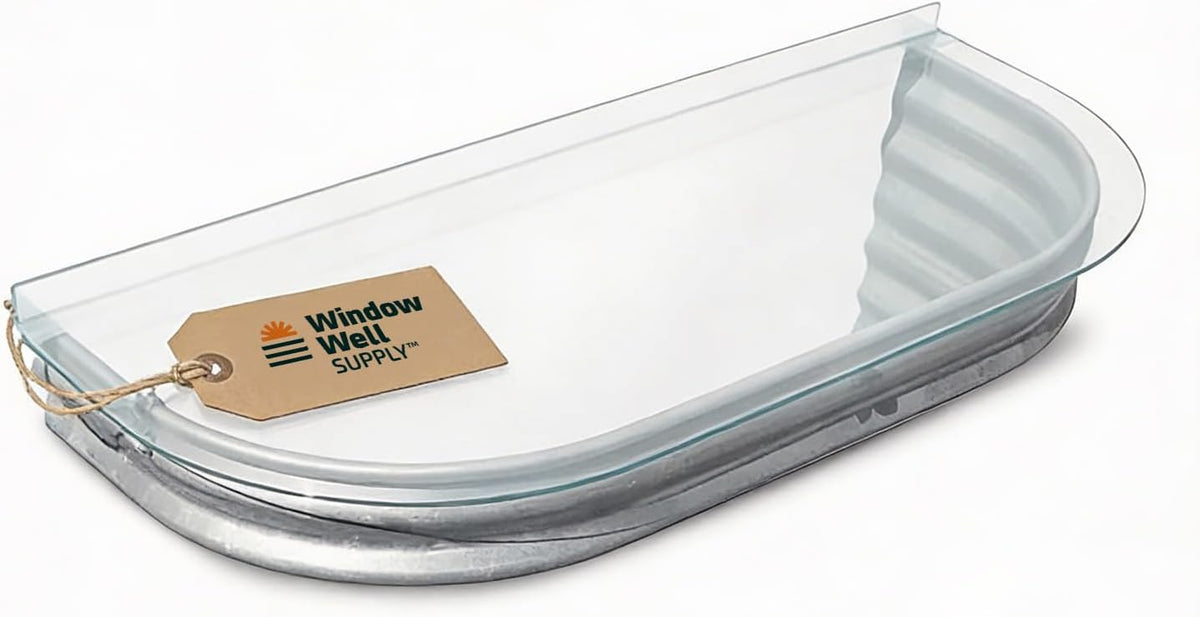 Clear Polycarbonate Window Well Covers Elongated JCI