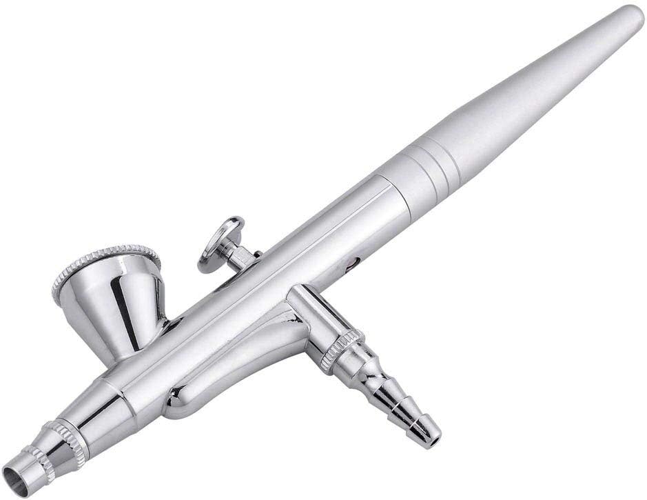 0.4mm Single Action Airbrush Kit, Gravity Feed Air Brush Gun Set for Painting Models, Cake Decorating, Nail Art