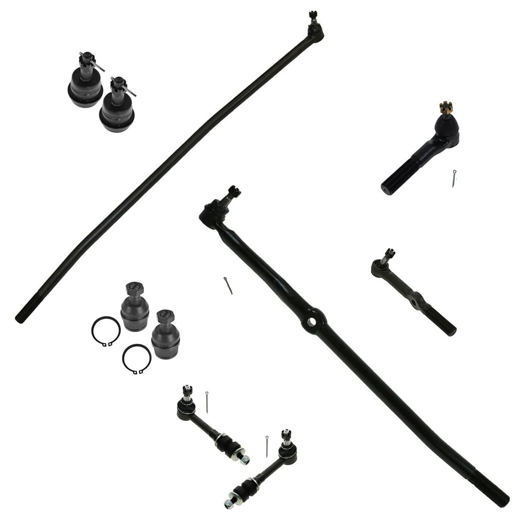 Front Steering & Suspension Kit Ball Joint Drag Link Sway Bar