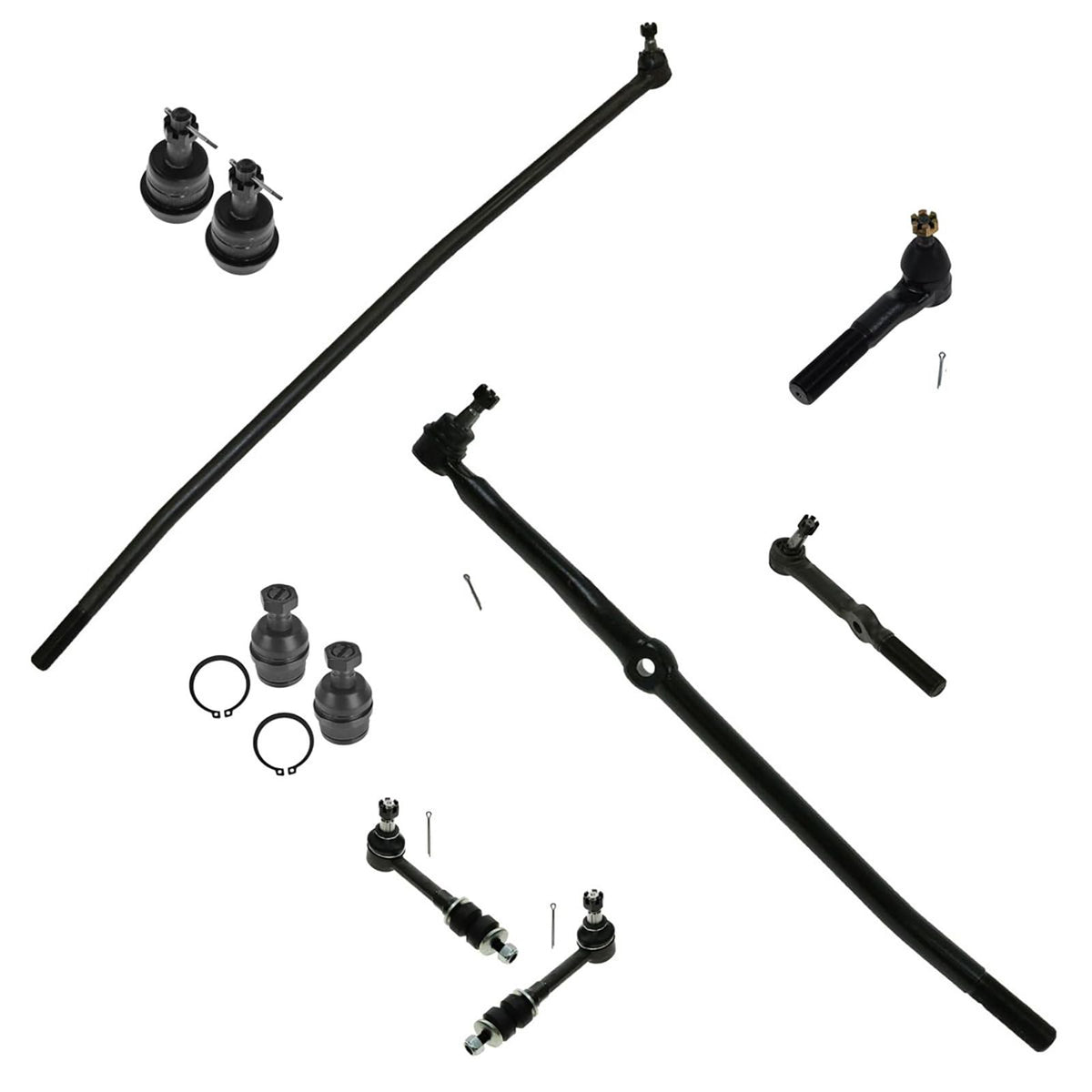 Front Steering & Suspension Kit Ball Joint Drag Link Sway Bar