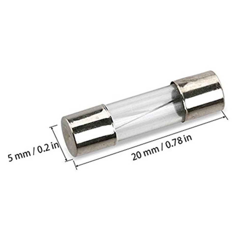 100Pcs 5x20mm Quick Blow Glass Tube Fuse Kit 250V with Storage Box