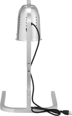 Commercial Freestanding Heat Lamp, 2 Bulbs, Silver