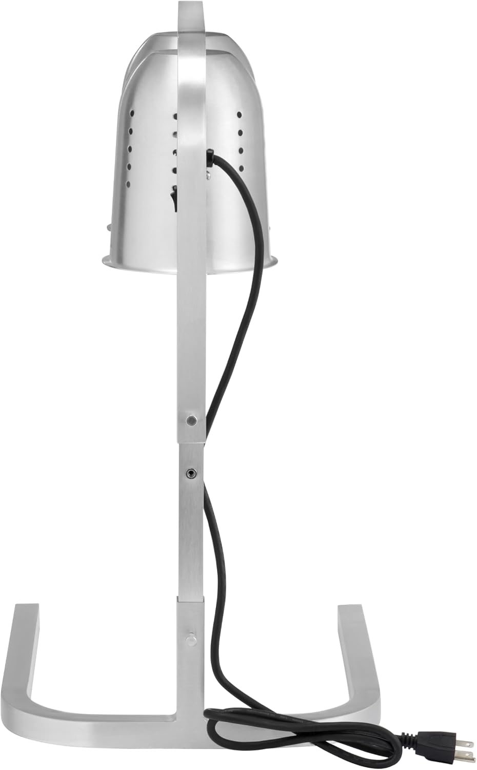 Commercial Freestanding Heat Lamp, 2 Bulbs, Silver