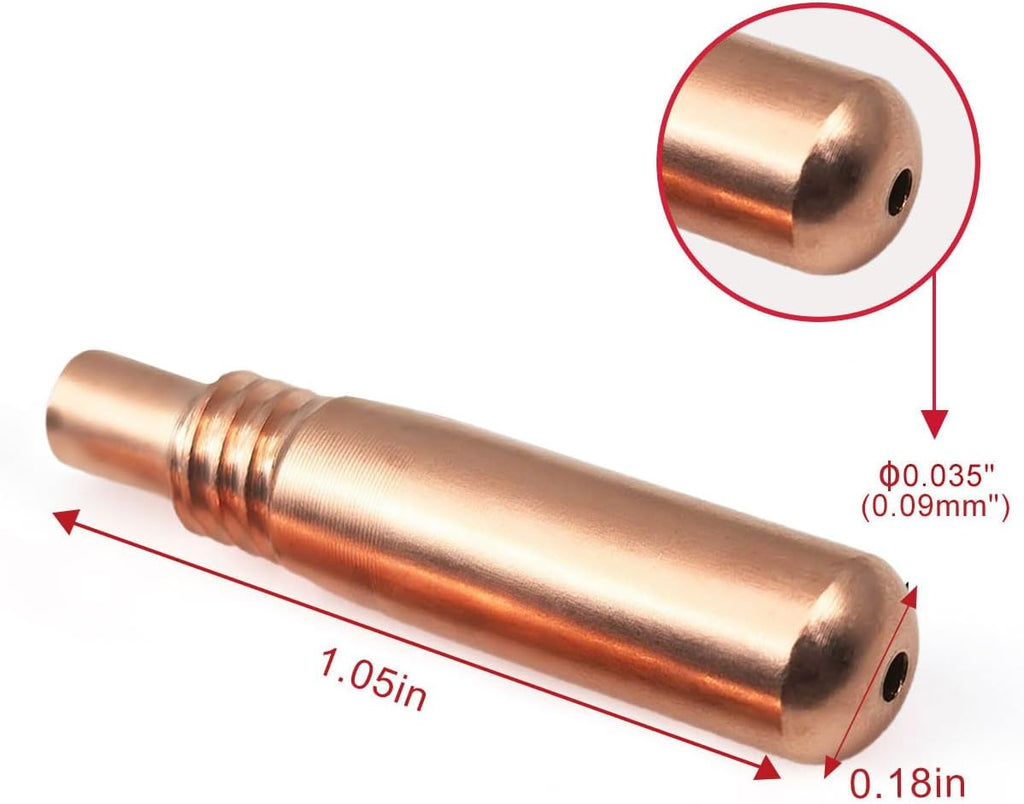 40-PK MIG Welding Contact Tips .035"(0.9mm) for Miller MDX Series Acculock Multimatic MIG Gun MDX-100 MDX-250 Use with Miller MDX Diffuser D-M100 D-M250 T-M035