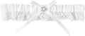 Wedding Garter for Bride, White Lace Bridal Garter with Bow Stretch Leg Strap Elegant Wedding Accessories Prom