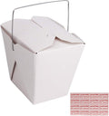 50 Pack 16oz/1 Pint Chinese Take Out Boxes, Paper Food Containers