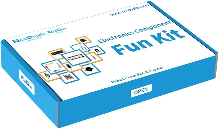 Electronics Component Fun Kit w/Power Supply Module, Jumper Wire, 830 tie-Points Breadboard, Precision