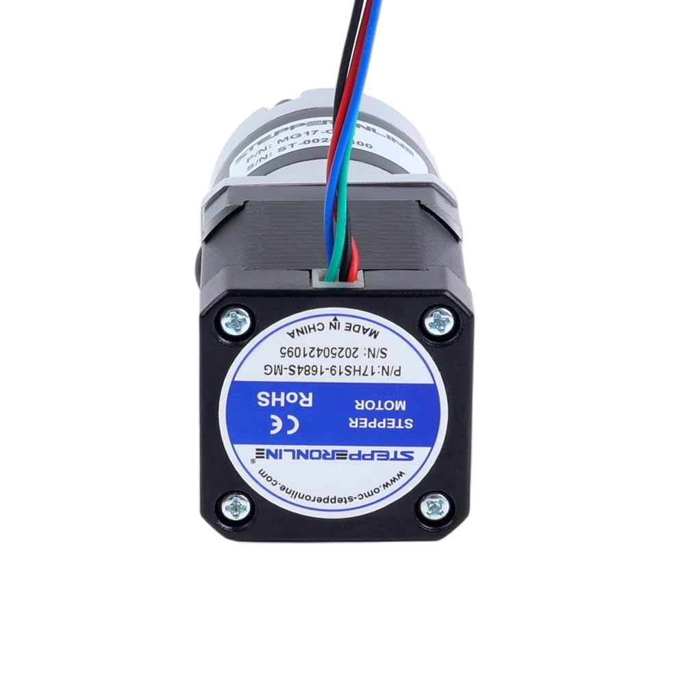 STEPPERONLINE Nema 17 Stepper Motor Bipolar L=48mm w/Gear Ratio 50:1 MG Series Planetary Gearbox