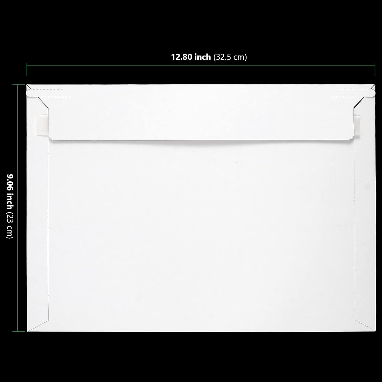 100 Pack 12.8 x 9 Inch Rigid Mailers, Self Seal Stay Flat Bulk, White Cardboard Envelops Mailers, Stay Flat Photo