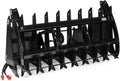 72" Root Grapple Rake Attachment Fits John Deere Loaders, Hook and Pin Connection
