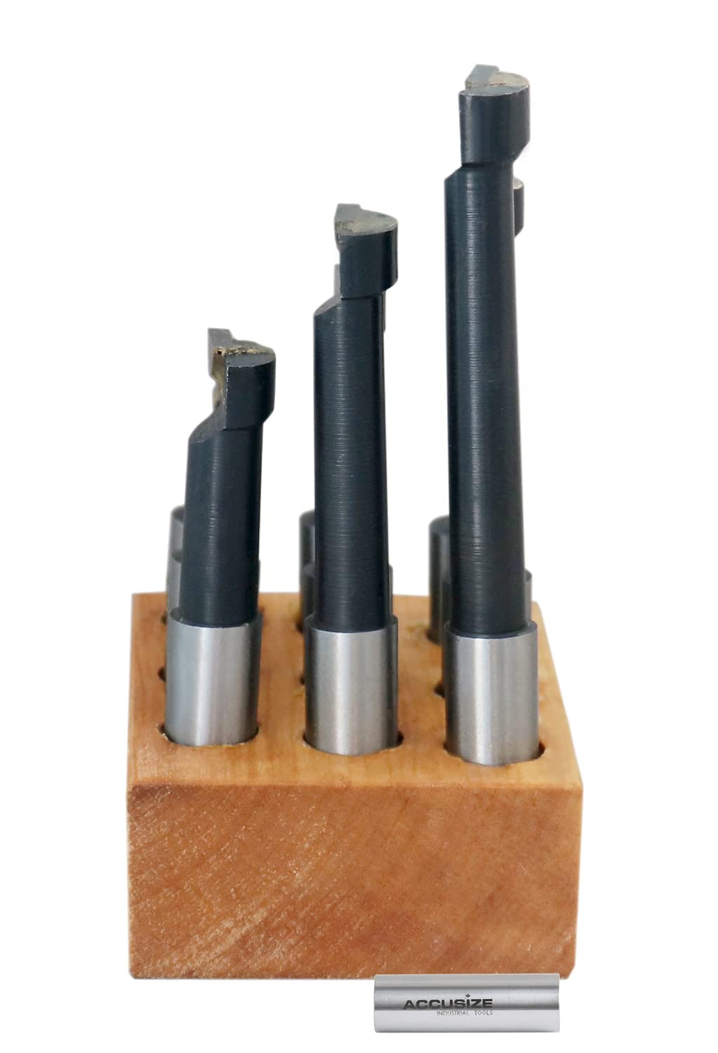 Accusize Carbide Tipped Boring Bar Set, 1/2 in, 9 Pc, 0375-0333