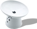 Necoichi Ceramic Elevated Cat Food Bowl, 15° Tilted (Cat, Extra Wide Tilted)
