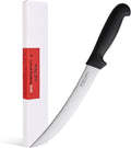8 Inch Curved Breaking Knife, Butcher Knife for Meat Cutting