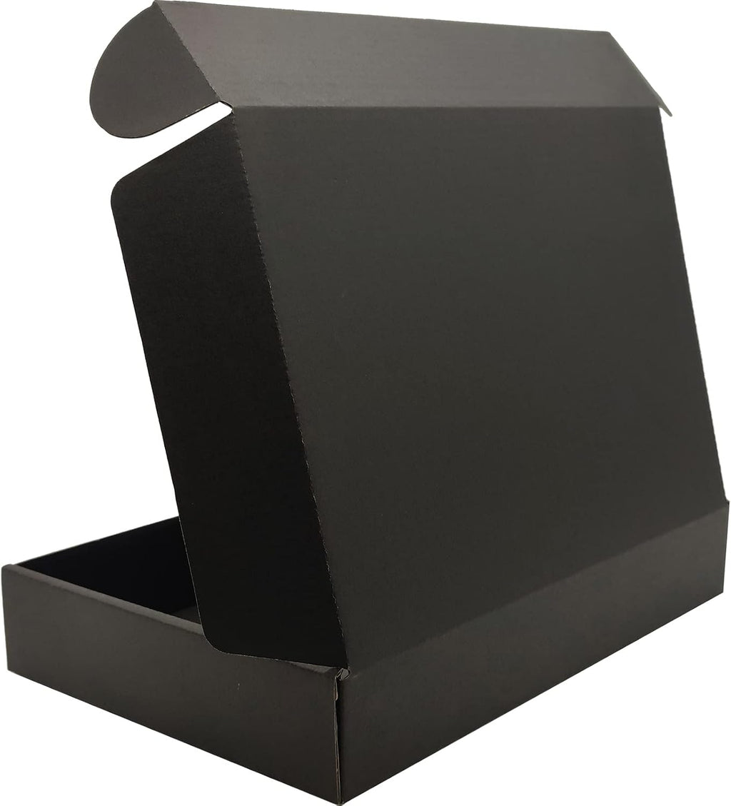 11x8x2 Shipping Boxes Black Mailer Corrugated Cardboard Box Set of 25
