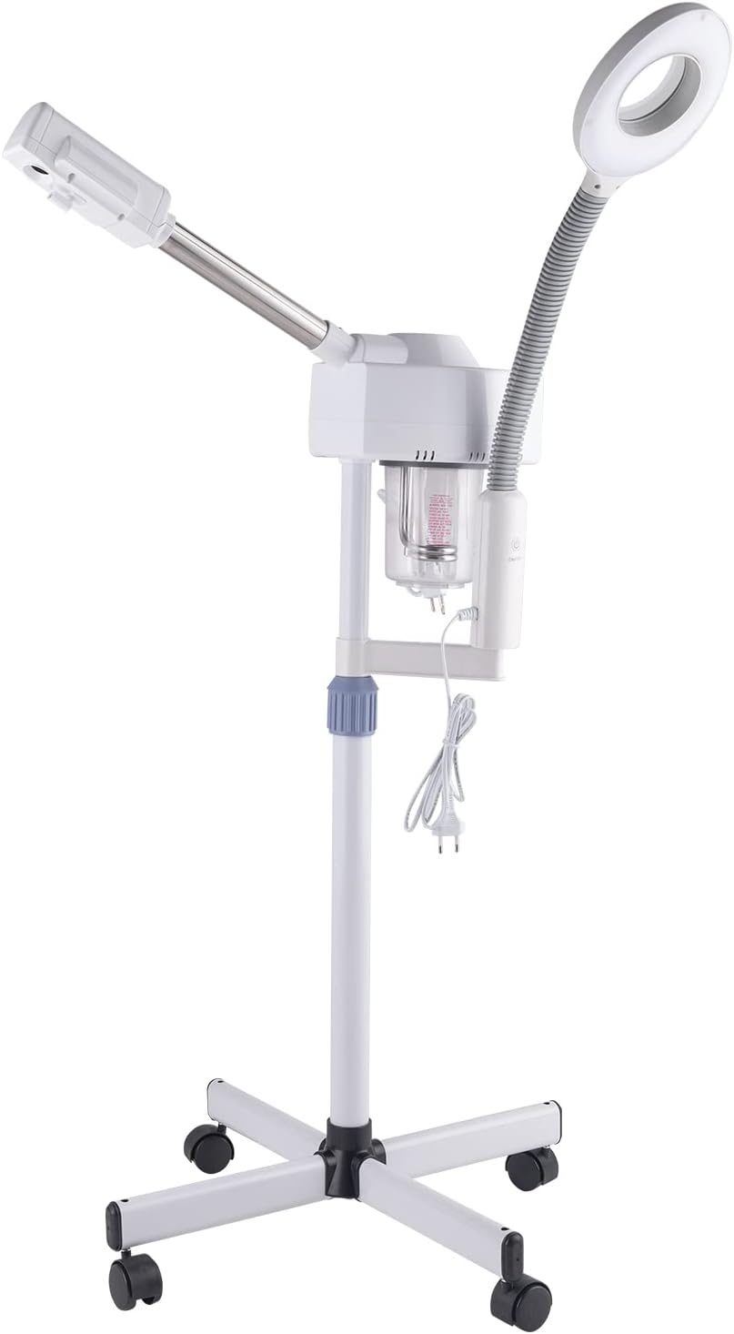 2 in 1 Professional Facial Steamer with 5X Lamp and Touch Screen | Professional Esthetician Steamer Humidifier for