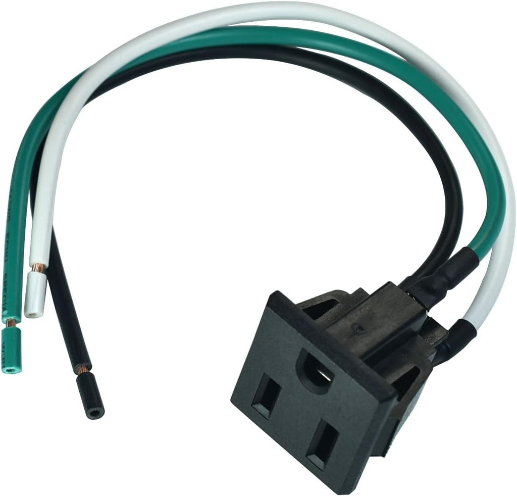 2PCS 15A 125V AC Panel Mount Outlet Industrial Plug Female Connectors