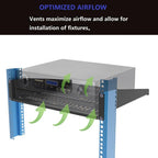 2U Vented Server Rack Shelf- Deep Adjustable 16-20"