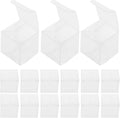 25 Pack Clear Plastic Packaging Boxes 1.57 Inch Square Transparent Candy Gift Boxes for Wedding Party Favor Storage