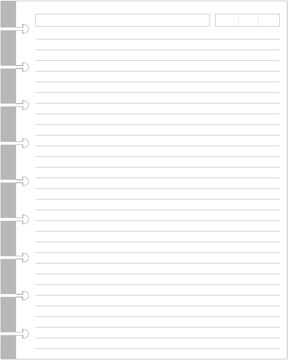 9-Disc Discbound Lined Refill Paper, Classic Size Pre-punched Happy Planners Inserts, 100Sheets/200Pages Loose-Leaf