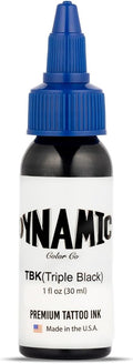 Dynamic Color Triple Black Tattoo Ink, Made in USA Since 1990, 1 oz