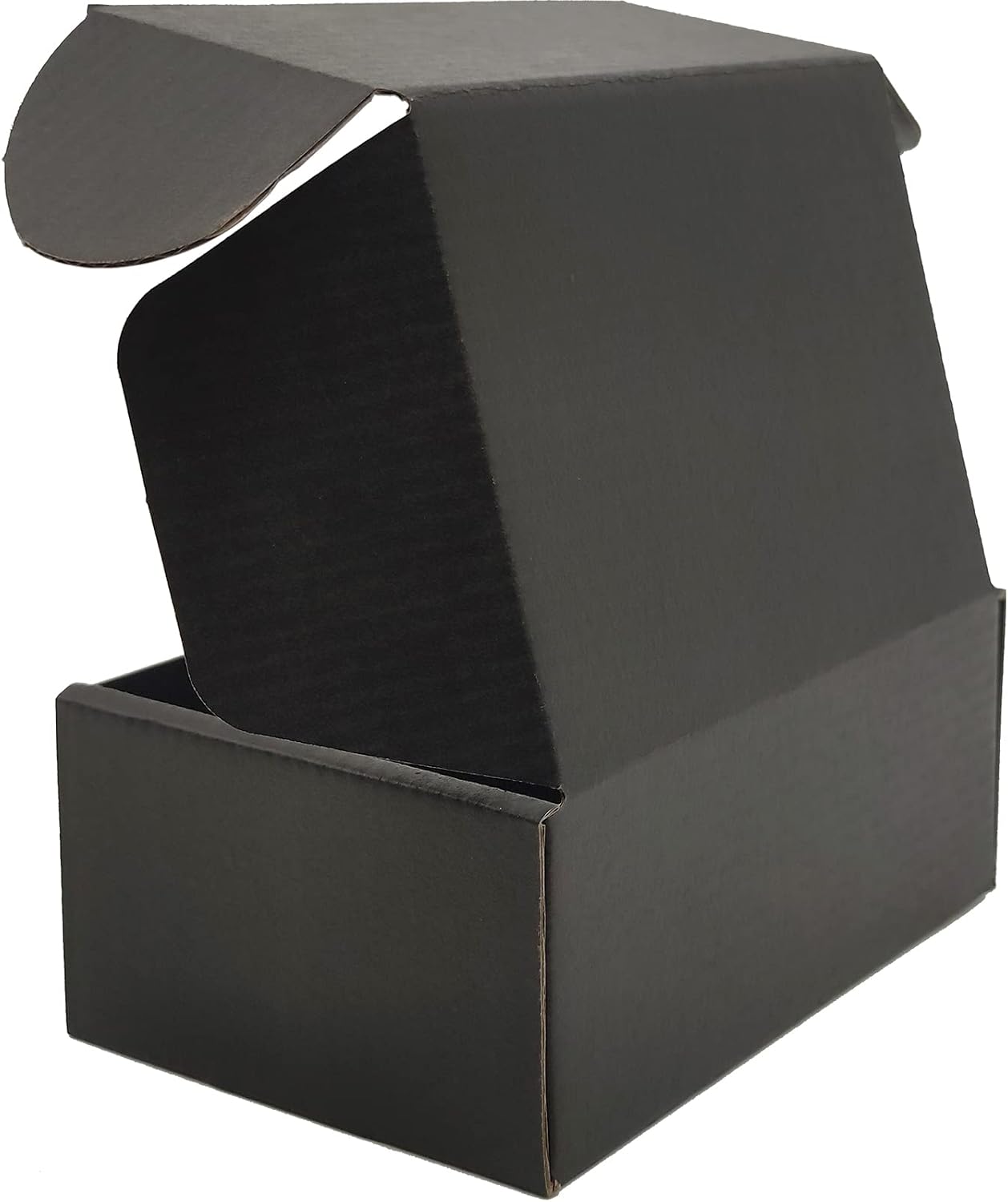 6x4x2 Shipping Boxes Set of 50, Black Mailer Corrugated Cardboard Box
