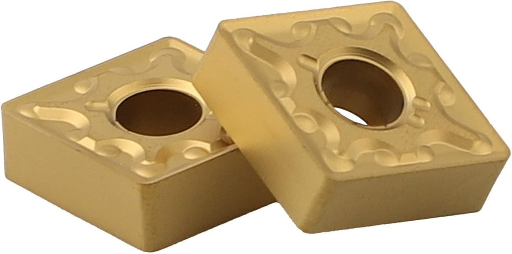 CNMG120408 MA Carbide Turning Inserts 10pcs, External CNC Tool Inserts for Metalworking, Gold Coated Indexable Inserts Compatible with CNMG 432