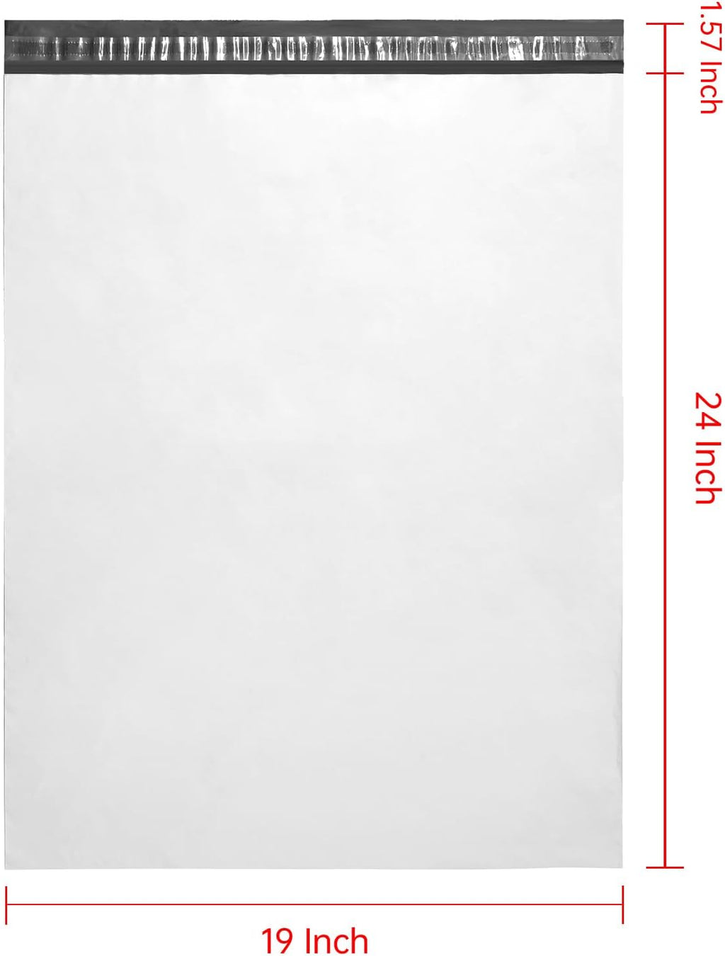 100 ct 19x24 Extra Large Self-seal Poly Mailers. Tear-proof, Water-resistant and Postage-saving Lightweight Plastic
