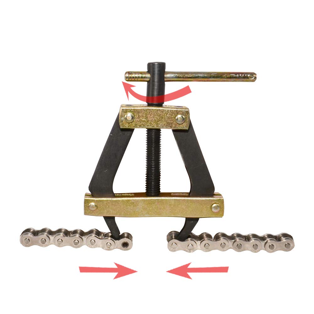 AZSSMUK Roller Chain Holder/Puller and Breaker/Cutter Tools Kit for ANSI #60#80#100 and More