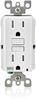 GFWT1-W 15 Amp Self-Test SmartlockPro Slim GFCI Weather-Resistant and Tamper-Resistant Receptacle with LED Indicator