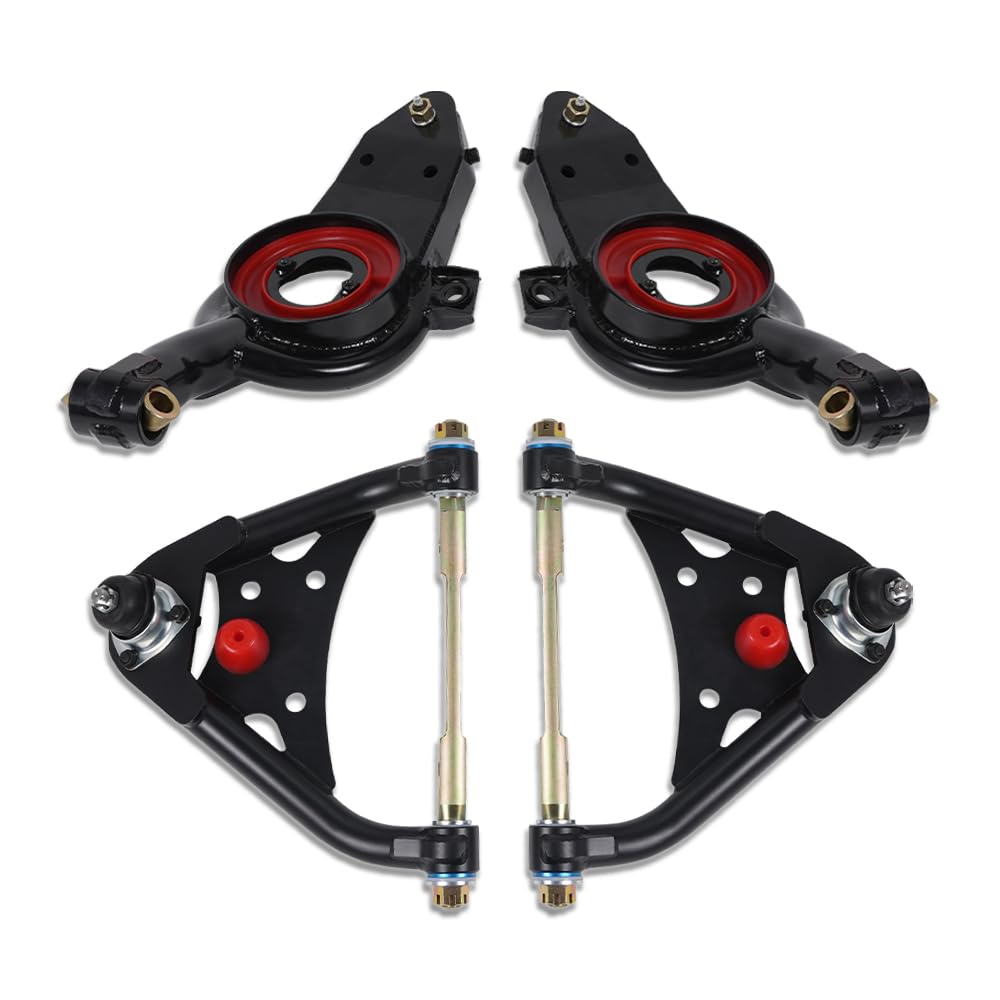 Aflle Racing Tubular Control Arms Set Upper & Lower Fits Chevy Bel Air