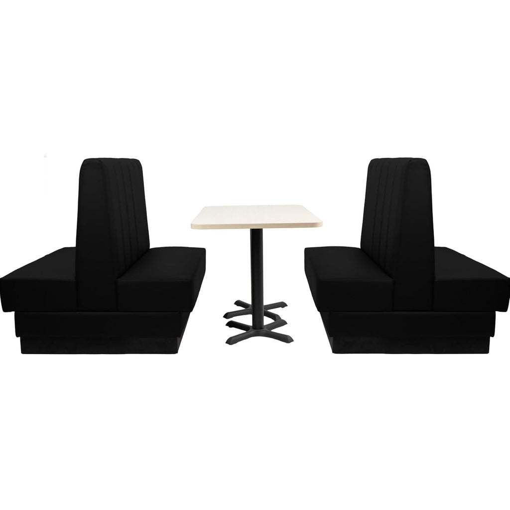 FDP Pro Series Channel Back Double-Sided Restaurant Booth - Black