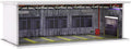 1/64 Scale Diorama Garage Display Case for Die-Cast Model Cars | Acrylic Cover, Storage with 6-Space Scene Parking