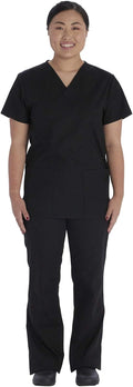 Unisex Scrub Sets V-Neck Top & Drawstring Pant